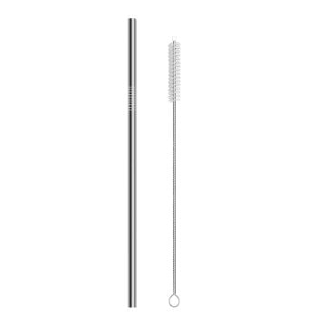 Steltech Cup – Paslanmaz Çelik Termos , Çelik Pipetli, Ekstra Sürgülü Kapak ve Temizleme fırçalı